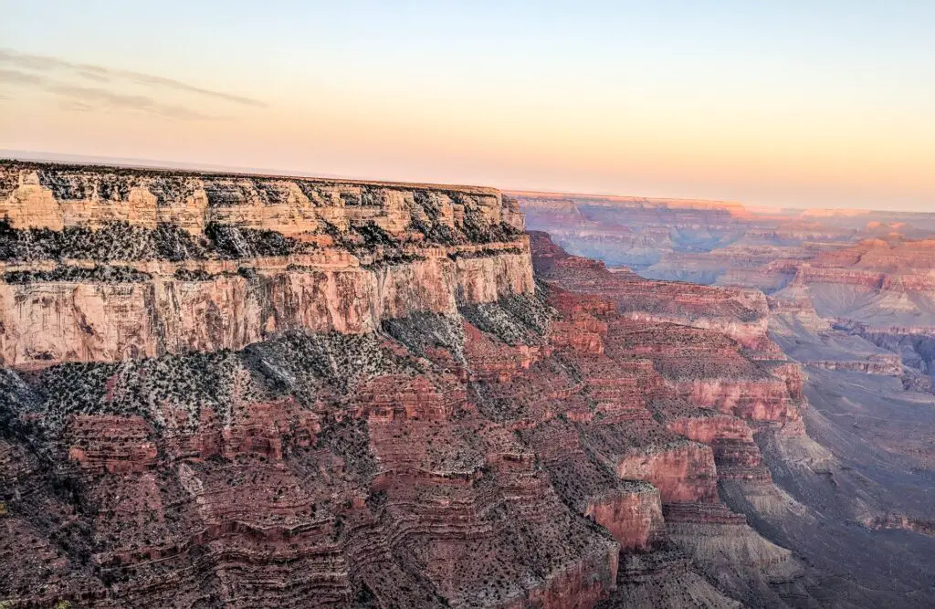 sunrise in Grand Canyon national park
